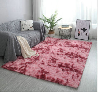 Buy wine-red Nordic tie-dye gradient carpet