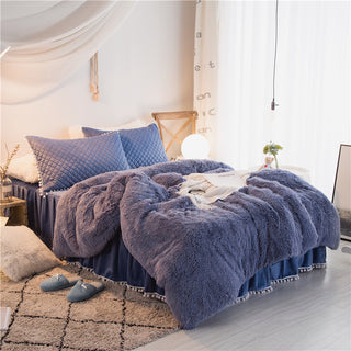 Buy blue Korean mink velvet warm bedding