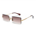 Rimless Rectangle Fashion Sunglasses