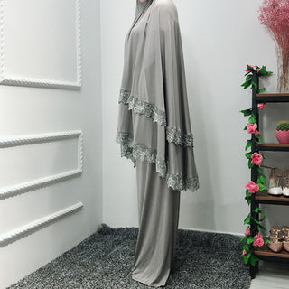 Buy grey Solid color robe dress