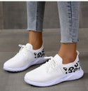 Women Leopard Print Lace-up Sneakers