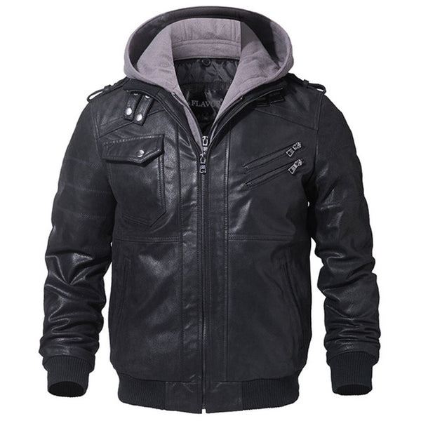 Men's Slim Fit Winter and Autumn Fashion Leather Jacket