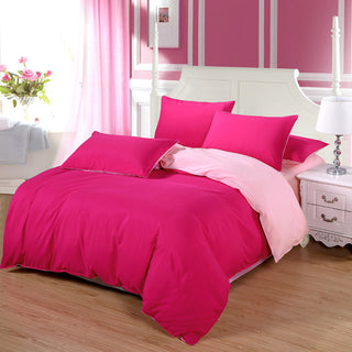 Buy rose-ruby Bed sheets set quilt duvet cover bedding 4 sets