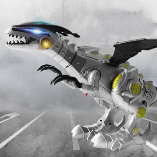 Buy grey-electric-dragon Walking Dragon Toy Fire Breathing Water Spray Dinosaur