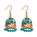 Bell Ethnic Style Bohemian Temperament Small Rice-shaped Beads Enamel Earrings