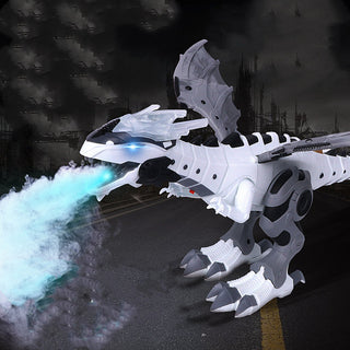 Buy spray-dragon-white Walking Dragon Toy Fire Breathing Water Spray Dinosaur