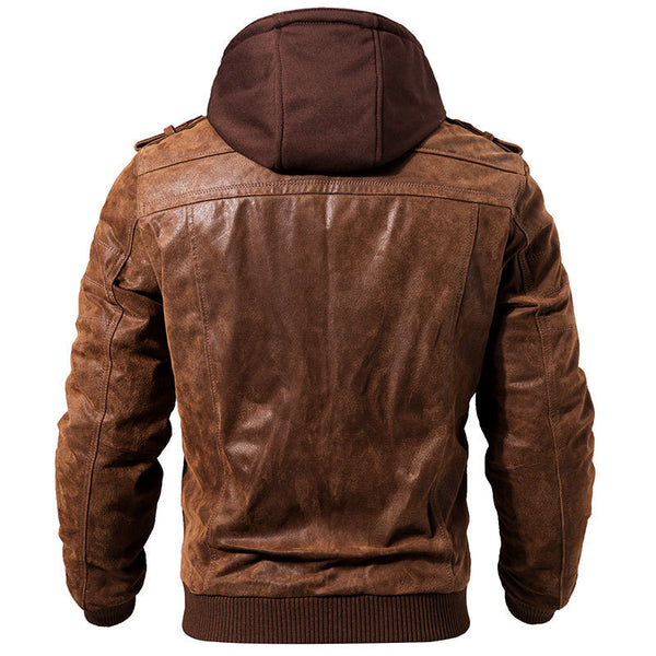 Men's Slim Fit Winter and Autumn Fashion Leather Jacket