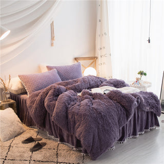 Buy purple Korean mink velvet warm bedding