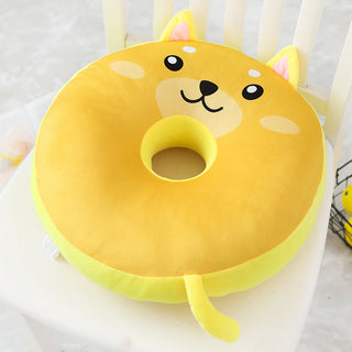 Buy yellow-shiba-inu Donut cushion pillow cute back