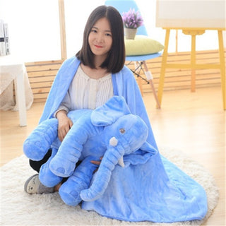 Buy blue-1-l-dual-use Elephant Doll Pillow Baby Comfort Sleep With