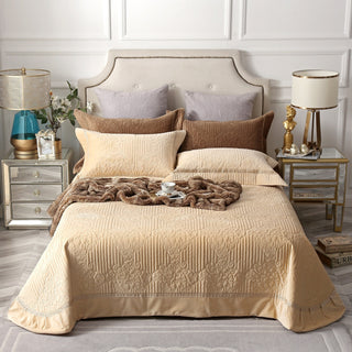 Buy cream-color Three-piece Quilt Bed Cover