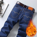 Men's Jeans Autumn And Winter Loose Straight Tube Plush