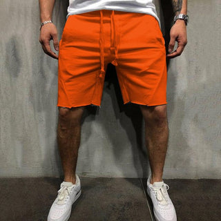 Buy orange-yellow Summer Mens Gym Sports Shorts