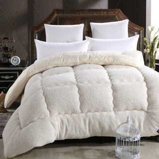 Buy white Australian lamb wool winter quilt thickened warm quilt