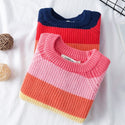 Rainbow children's sweater knitwear