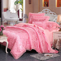 Four-Piece Cotton Bedding With European Style Jacquard Satin