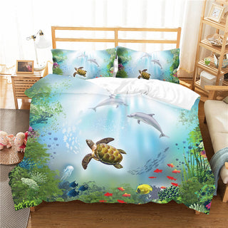 Buy green Underwater World Textile Bedding