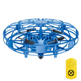 Buy blue-with-control-switch Flying Helicopter Mini Drone UFO RC Drone Infraed Induction