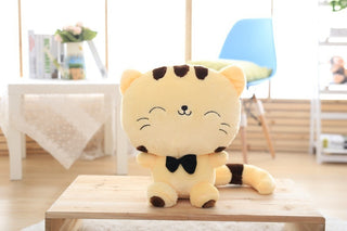 Buy yellow 45cm Cute New style cat plush toys stuffed animals colorful big face cat doll kids pillow baby cushion pink/blue