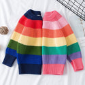 Rainbow children's sweater knitwear