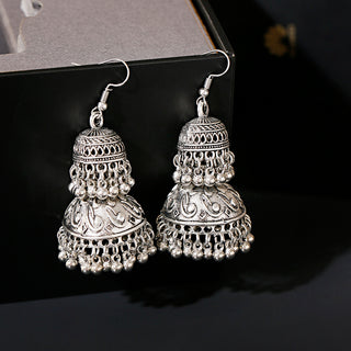 Ethnic Style Exaggerated Trend Personality Earrings Female Double Bell