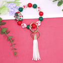 Christmas Silicone Beads Key Pendants Bracelet