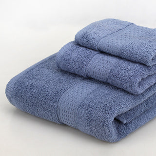 Buy bule-grey Set of 3 Hotel Home Towel