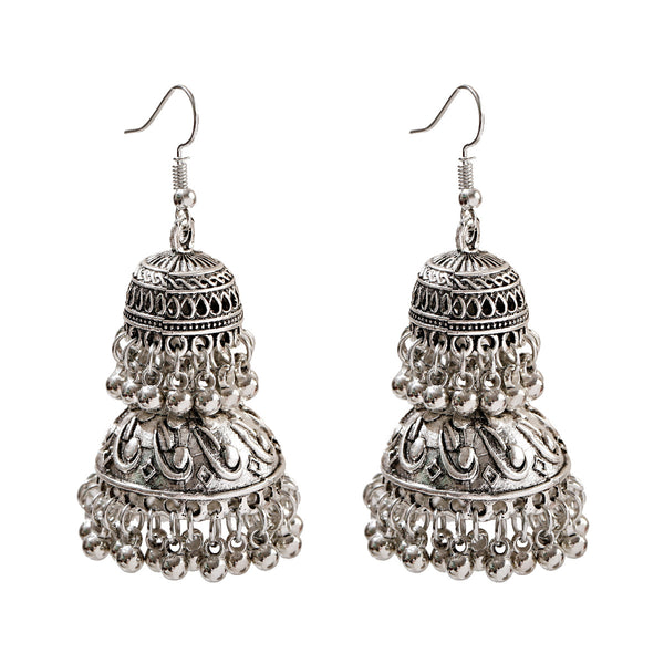 Ethnic Style Exaggerated Trend Personality Earrings Female Double Bell