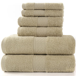 Buy brown 6 Pieces Cotton Towel Set