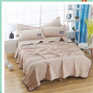 Buy camel Cooling Blankets Pure Color Summer Quilt Plain Summer Cool Quilt Compressible Air-conditioning Quilt Quilt Blanket