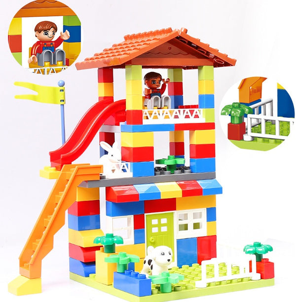 Puzzle building blocks assembly