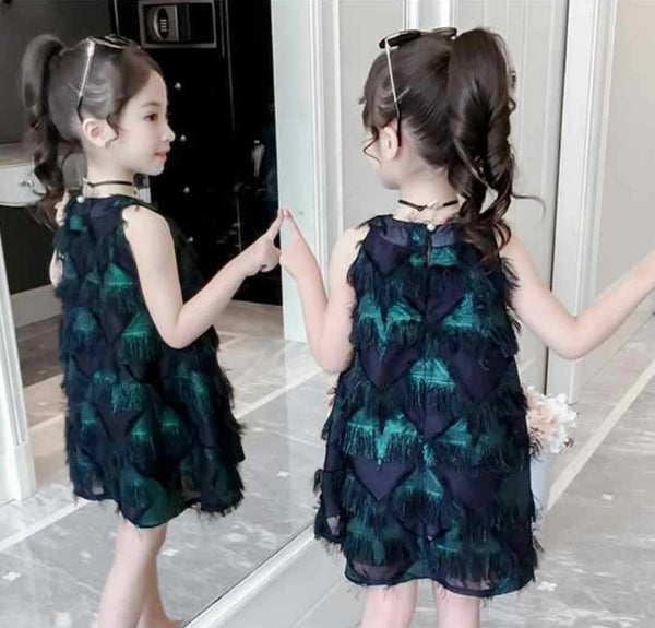 Girls Feather Love Dress