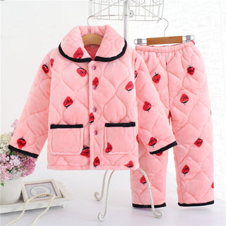 Buy 6155color Children&#39;s warm pajamas set