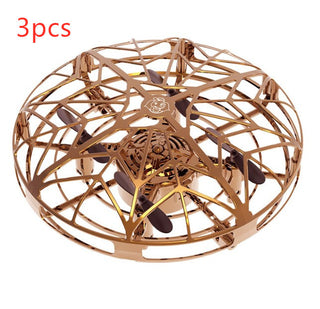 Buy gold3pcs Flying Helicopter Mini Drone UFO RC Drone Infraed Induction