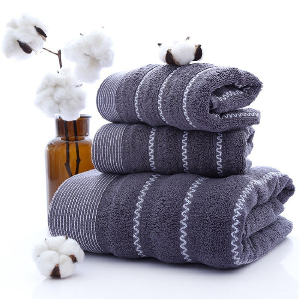 Cotton Three-piece Towel Veneer Cloth Thickened Hotel Bath Towel Embroidery