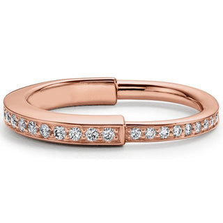 Buy rose-gold Women&#39;s Fashion Narrow Full Diamond Ring