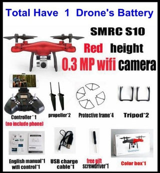 Buy red Sales Promotion WiFi 2MP Camera With S10 SMRC FPV Quadcopter Drone Helicopter UAV Micro Remote Control Toy RACER KIT Aircraft