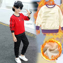 Boys and girls clothing plus fleece jacket hooded sweater