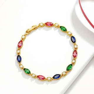 Buy multicolor 24k gold plated bracelet