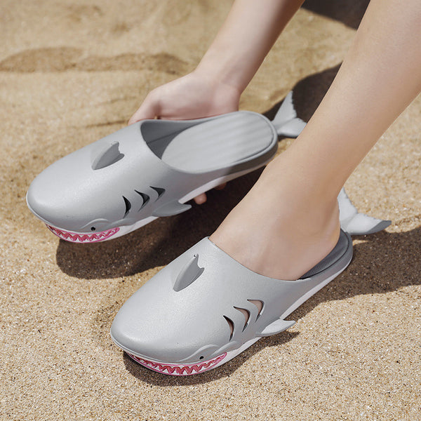 Shark Slippers Beach Shoes Home Flat Slippers for Women & Men