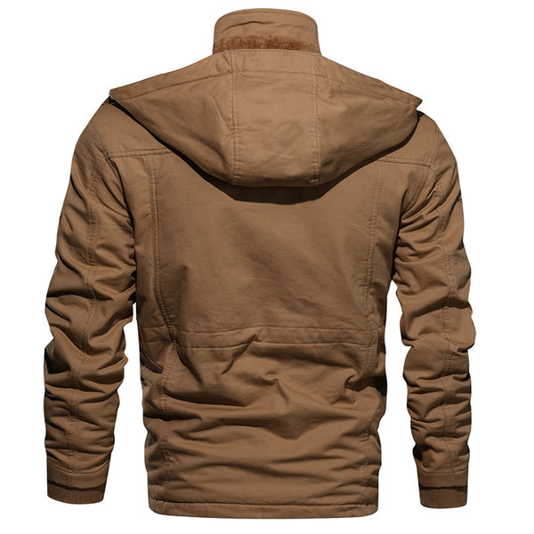 Men Winter Warm Hooded Fleece Jacket