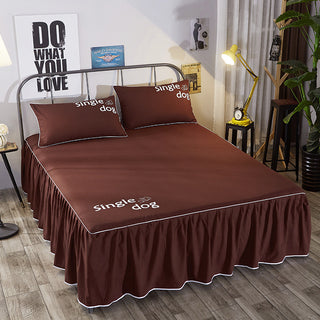 Buy coffee Beauty bed cover brushed bed skirt