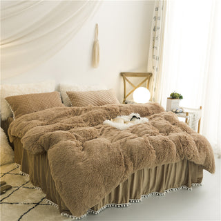 Buy brown Korean mink velvet warm bedding