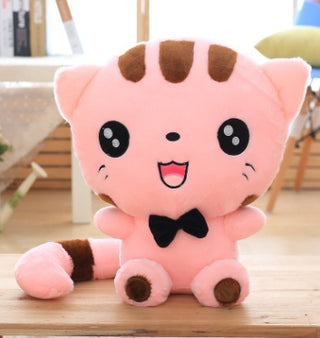 Buy pink-laugh 45cm Cute New style cat plush toys stuffed animals colorful big face cat doll kids pillow baby cushion pink/blue