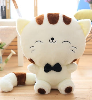 Buy white-smile 45cm Cute New style cat plush toys stuffed animals colorful big face cat doll kids pillow baby cushion pink/blue