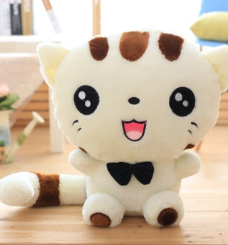 Buy white-laugh 45cm Cute New style cat plush toys stuffed animals colorful big face cat doll kids pillow baby cushion pink/blue