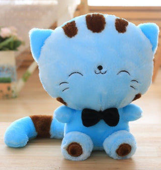 Buy sky-blue-smile 45cm Cute New style cat plush toys stuffed animals colorful big face cat doll kids pillow baby cushion pink/blue