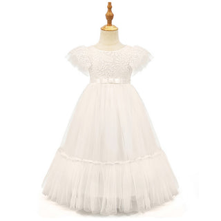 Buy this-white Girls&#39; Flying Sleeve Dress Princess