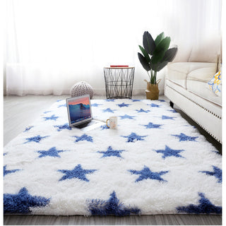 Buy white Bedside Pattern Carpet Living Room Tea Table Mat