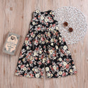 Pastoral Style Children's Clothing Girls Cotton Sleeveless Printed Wide-Leg Pants